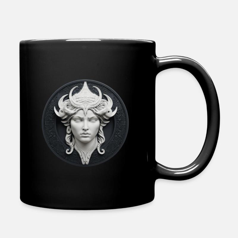Fantasy T-Shirt: Ancient Goddess Artwork - Full Colour Mug - black