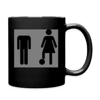 Fußball Motto - Tasse einfarbig - Schwarz - Rechts