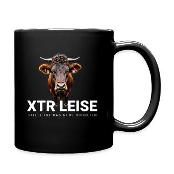Kuh - Stille ist das neue Schreien - Tasse einfarbig - Schwarz - Rechts