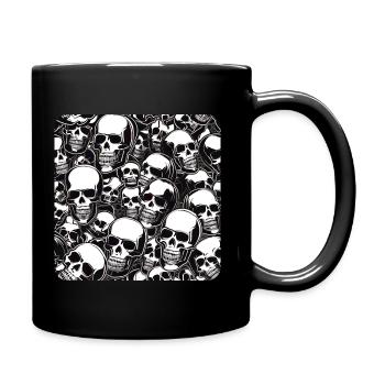 Chaos avec des crânes - Mug uni - noir - Droite