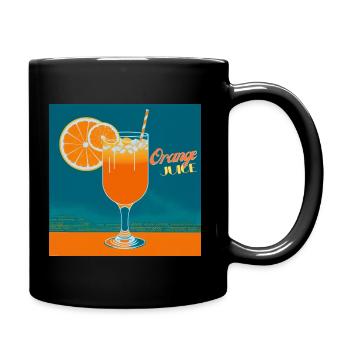 Jus d'orange - Mug uni - noir - Droite