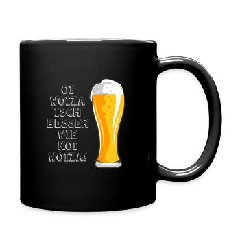 Woiza Weizen Spruch Schwabe Sprüche Schwäbisch - Full Colour Mug - black - Right