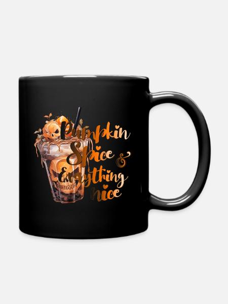Halloween coffee pumpkin spice everything nice - Tasse einfarbig - Schwarz