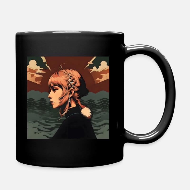 Japanese Minimalism Art - Full Colour Mug - black