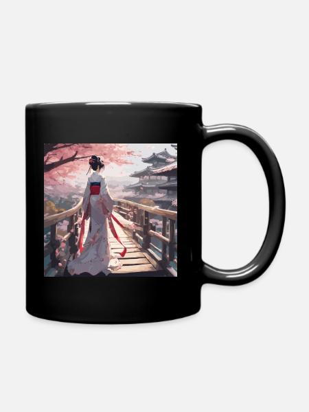 Geisha - Tasse einfarbig - Schwarz