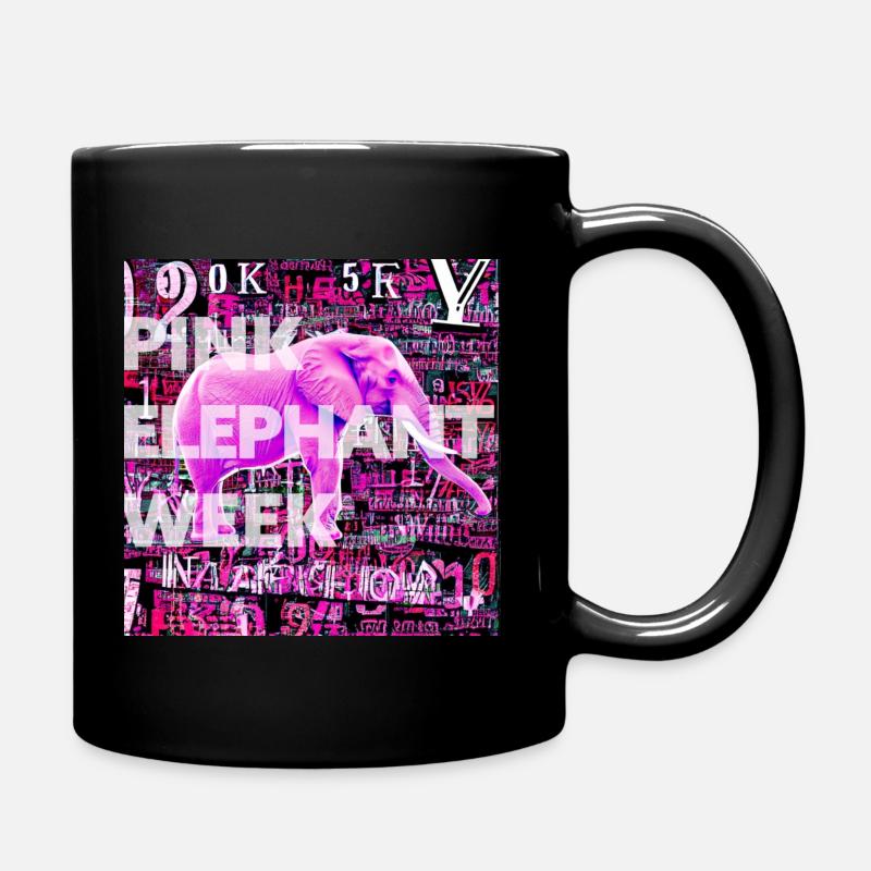 pink elephant week - Tasse einfarbig - Schwarz