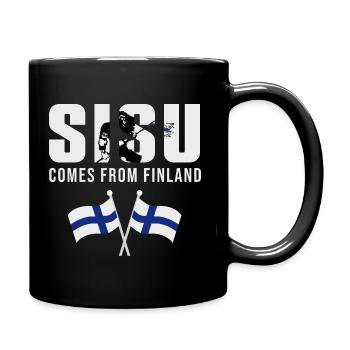 SISU comes from Finland - Full Colour Mug - black - Right