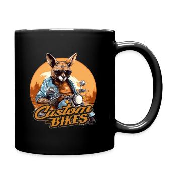 Kangaroo Motorcycle Custom Bikes - Full Colour Mug - black - Right