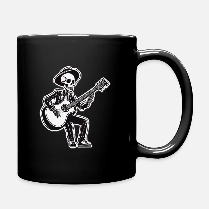 Guitare jouant du squelette - Mug uni - noir