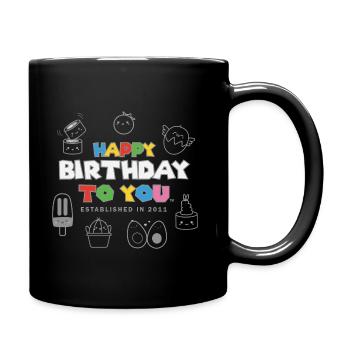 Happy Birthday To You (grey) - Full Colour Mug - black - Right