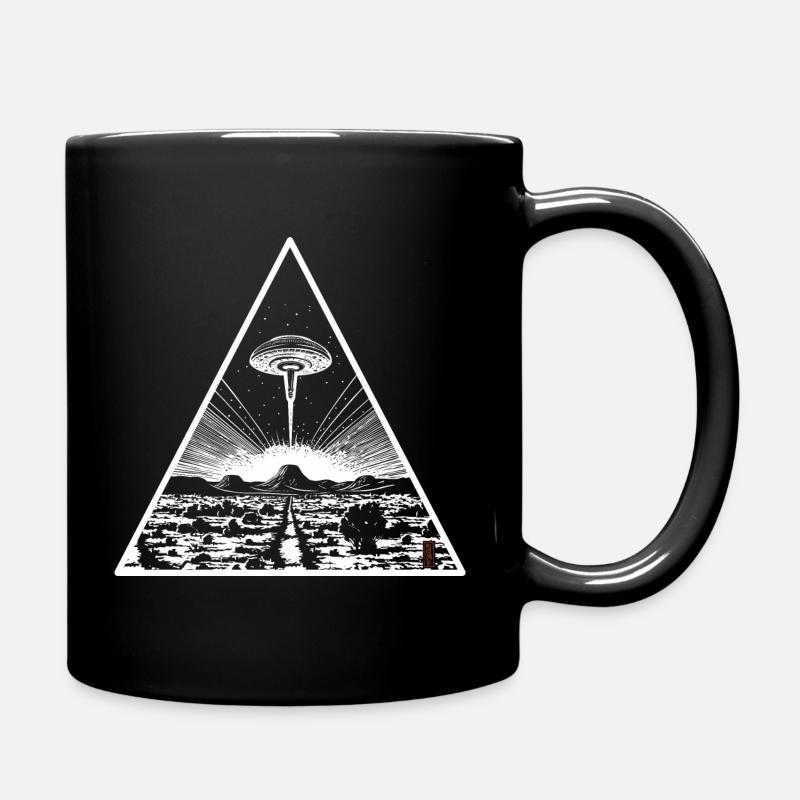 Ufo Triangle - Tasse einfarbig - Schwarz