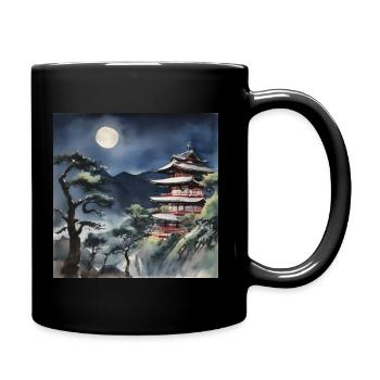 マウンテンムーン Mount Fuji - Mug uni - noir - Droite