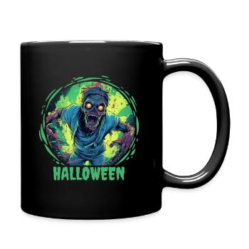 Halloween Zombie d’horreur effrayant - Mug uni - noir - Droite