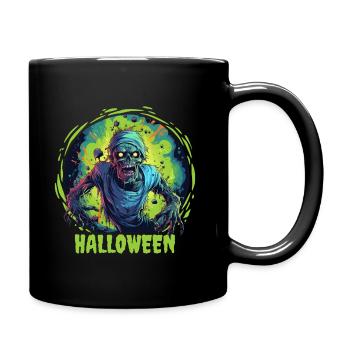 Halloween Zombie d’horreur effrayant - Mug uni - noir - Droite