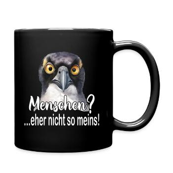 Menschen eher nicht so meins - Tasse einfarbig - Schwarz - Rechts