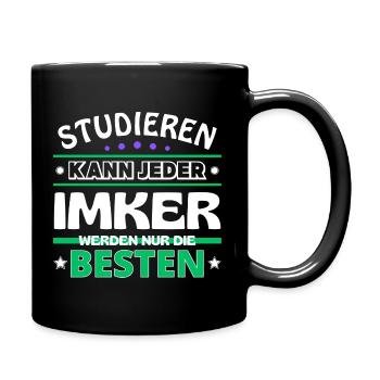 Studieren kann jeder Imker sind die Besten - Tasse einfarbig - Schwarz - Rechts