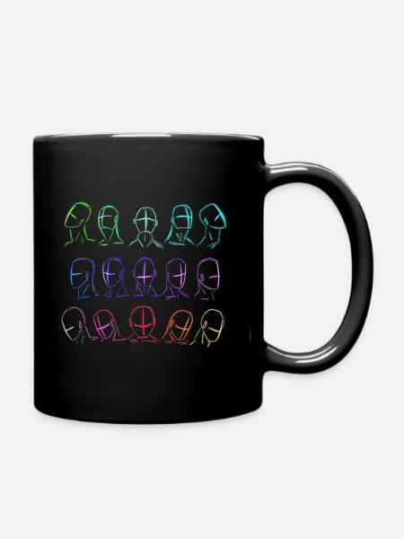 Visions: The Heads of Colors - Full Colour Mug - black