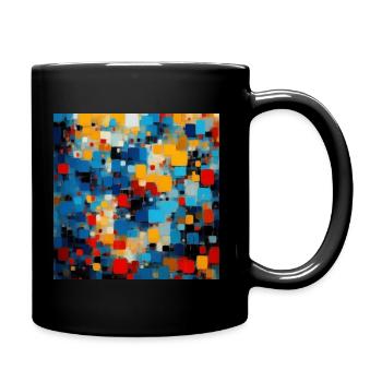 Abstrakte Kunst - Tasse einfarbig - Schwarz - Rechts