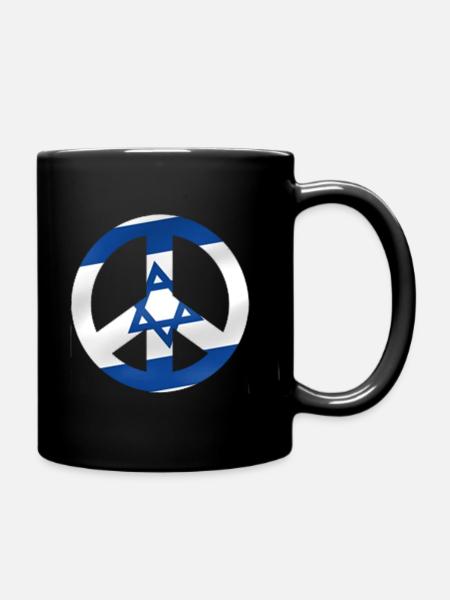 Israel Peace - Tasse einfarbig - Schwarz