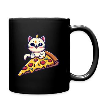 Pizza Cats - Full Colour Mug - black - Right