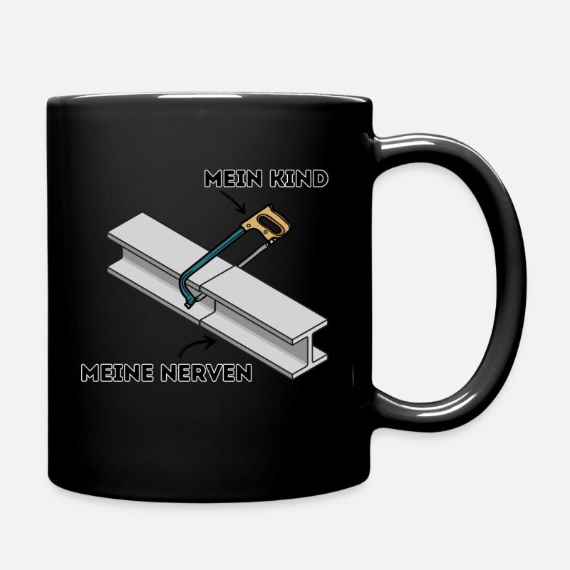 Meine Nerven VS Mein Kind - Tasse einfarbig - Schwarz