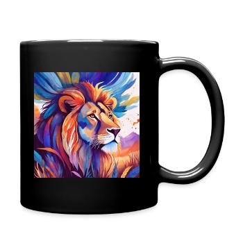 L’art du Lion - Mug uni - noir - Droite