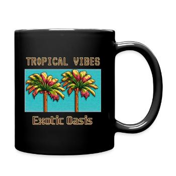 TROPICAL VIBES Exotic Haven - Full Colour Mug - black - Right