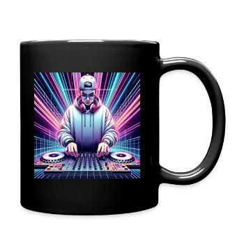 Tropischer Puls - Tasse einfarbig - Schwarz - Rechts