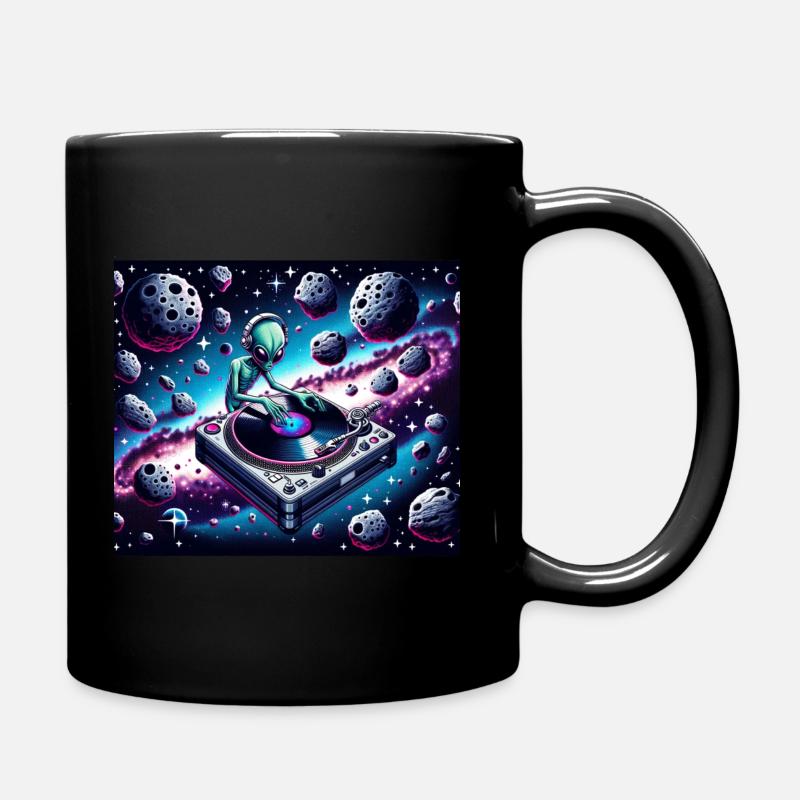 Galaktischer Groove Alien - Tasse einfarbig - Schwarz