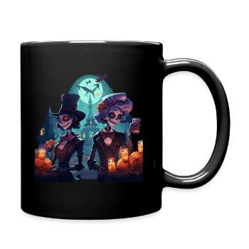 Zombie Mädels - Tasse einfarbig - Schwarz - Rechts