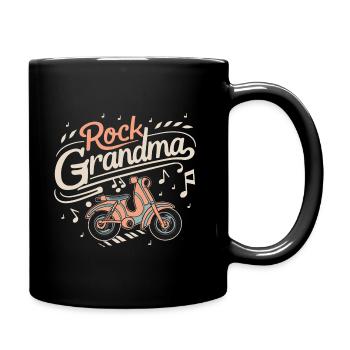 Rock Grandma Großmutter Oma Musikliebhaberin - Tasse einfarbig - Schwarz - Rechts
