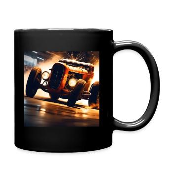 Rusty Hot Rod racing #2 - Full Colour Mug - black - Right