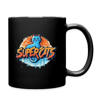 Supercats 6 Logo - Full Colour Mug - black - Right