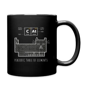 Chemie Katze Periodensystem der Elemente - Tasse einfarbig - Schwarz - Rechts
