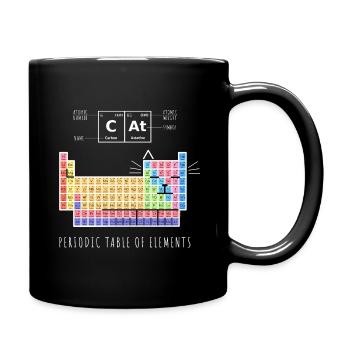 Chemie Katze Periodensystem der Elemente - Tasse einfarbig - Schwarz - Rechts