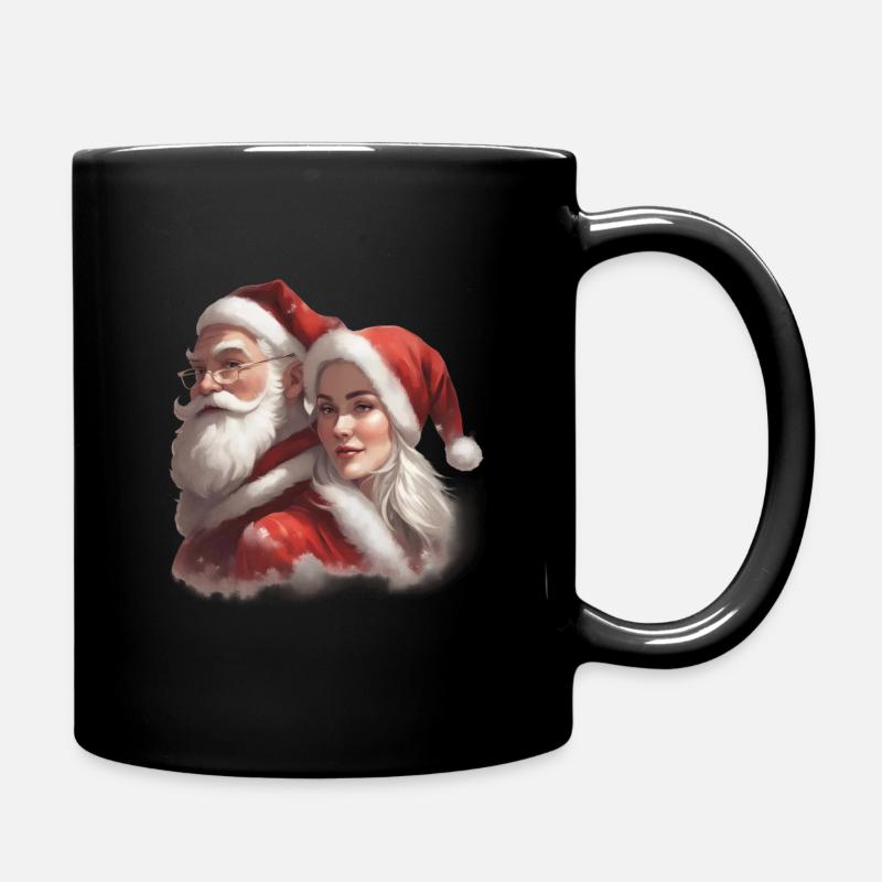 Ehepaar Santa Claus - Tasse einfarbig - Schwarz