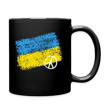 Ukraine Flag Peace - Full Colour Mug - black - Right