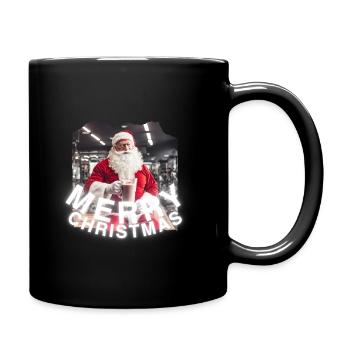 Santa's Gym: Feiern Sie fitte und frohe Weihnachten! - Tasse einfarbig - Schwarz - Rechts