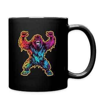 Bigfoot Yeti Halloween Monster Nachtkostüm - Tasse einfarbig - Schwarz - Rechts