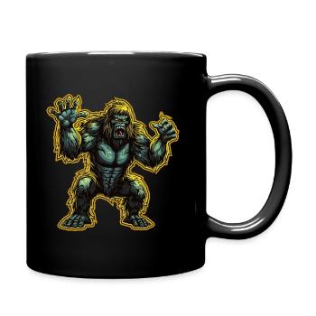 Bigfoot Yeti Halloween Monster Nachtkostüm - Tasse einfarbig - Schwarz - Rechts