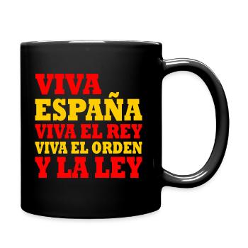 viva españa viva el rey viva el orden y la ley - Tasse einfarbig - Schwarz - Rechts