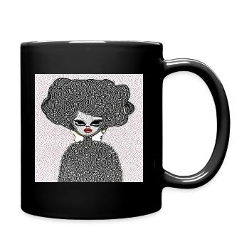 Coiffure #2 - Mug uni - noir - Droite