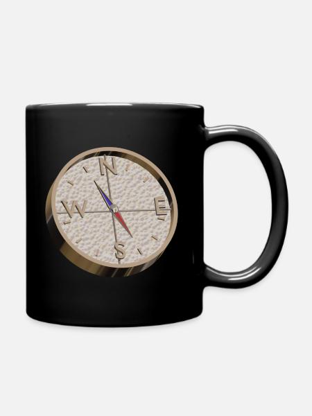 Kompass - Tasse einfarbig - Schwarz