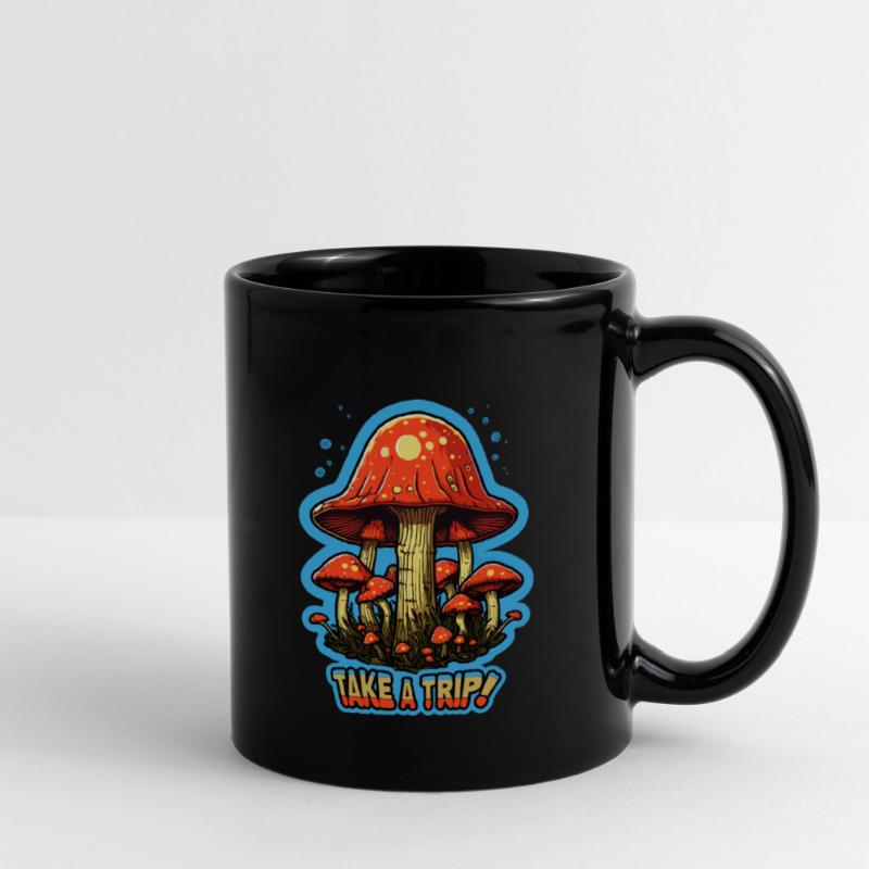 Take A Trip Toadstool Mushroom Mushroom Picker Full Colour Mug