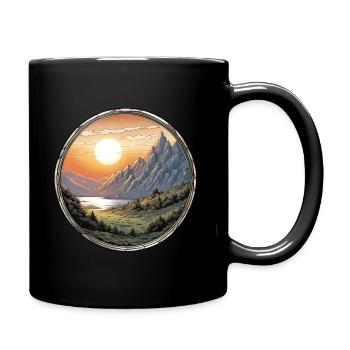 Searching for peace and tranquility - Full Colour Mug - black - Right