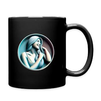 Happy Woman 3D - Full Colour Mug - black - Right