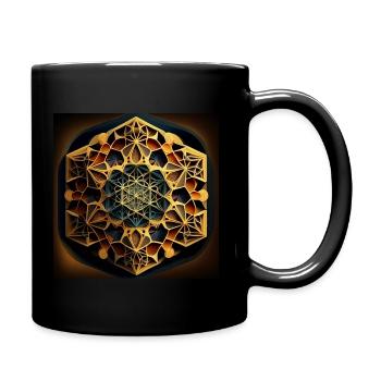 Motif géométrique - Mug uni - noir - Droite