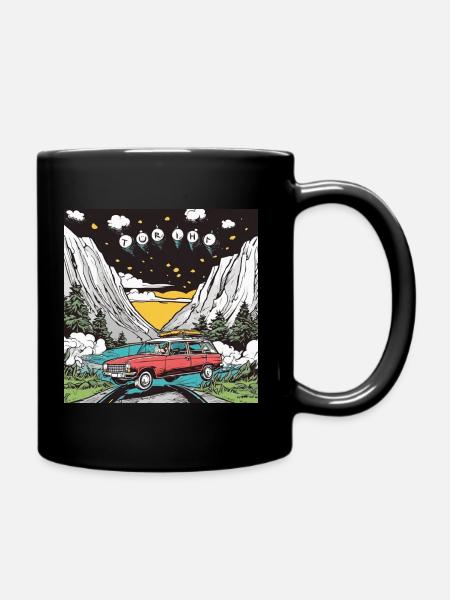 Road trip - Full Colour Mug - black