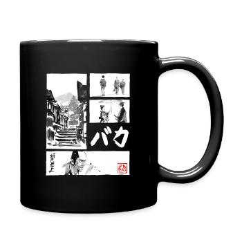 Baka manga für schwarz - Tasse einfarbig - Schwarz - Rechts