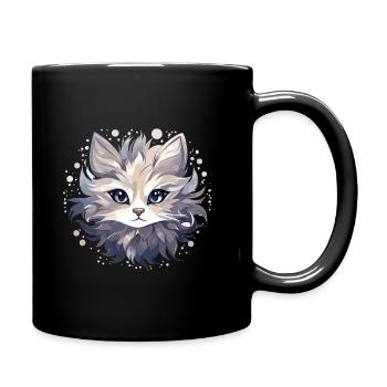 Chat - illustration - Mug uni - noir - Droite
